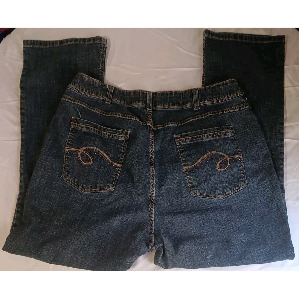 Riders By Lee Womens Jeans 22 WP Blue Denim Embellished Pockets Stretch
